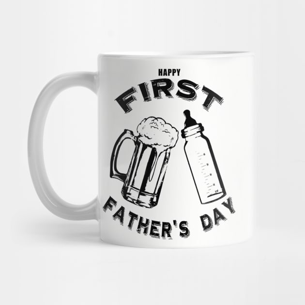 Dad's First Father's Day Beer and Bottle by lunabelleapparel